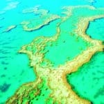 Great barrier Reef from above